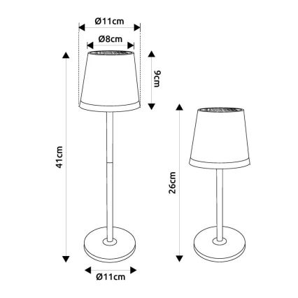 Globo - LED Napelemes lámpa LED/0,6W/3V 3000K IP44 matt króm