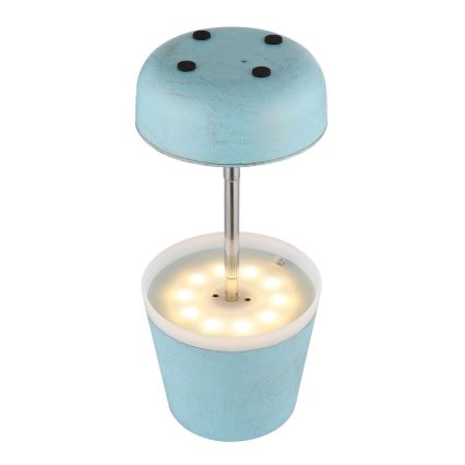 Globo - LED napelemes lámpa 10xLED/0,06W/3V IP44 800 mAh kék