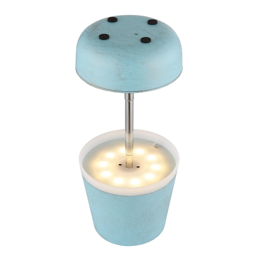 Globo - LED napelemes lámpa 10xLED/0,06W/3V IP44 800 mAh kék