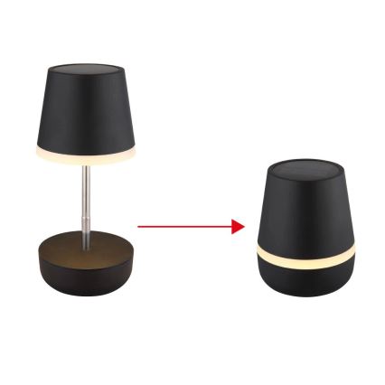 Globo - LED napelemes lámpa 10xLED/0,06W/3V IP44 800 mAh fekete