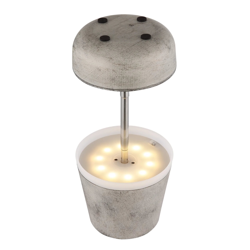 Globo - LED napelemes lámpa 10xLED/0,06W/3V IP44 800 mAh szürke