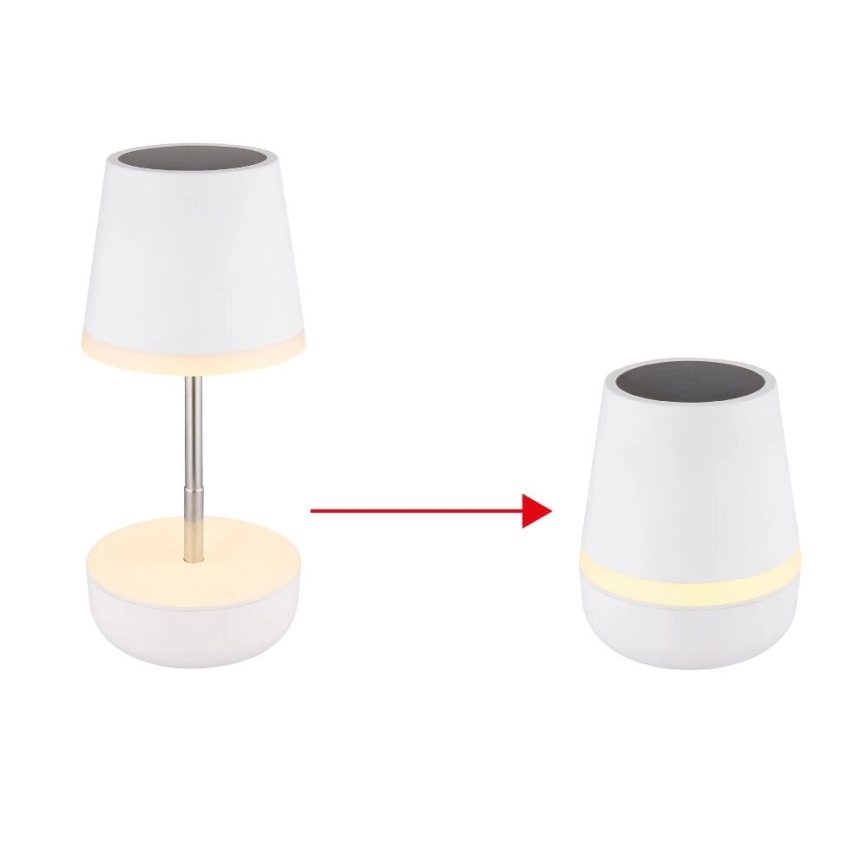 Globo - LED napelemes lámpa 10xLED/0,06W/3V IP44 800 mAh fehér