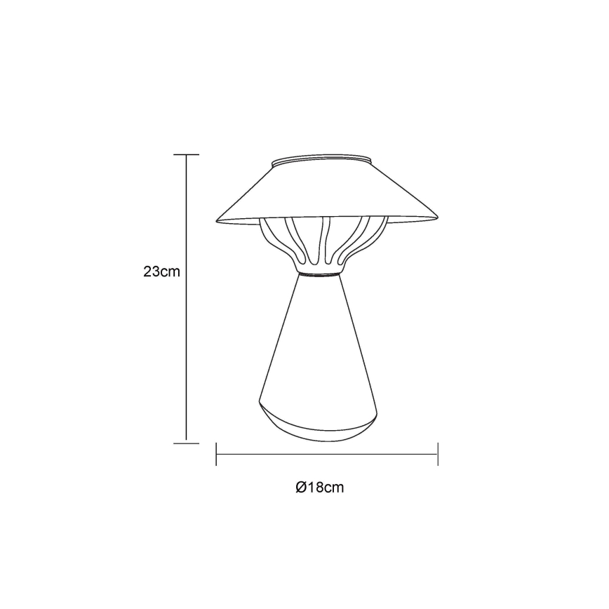 Globo - LED napelemes lámpa 10xLED/0,06W/1,2V IP44 600 mAh fekete