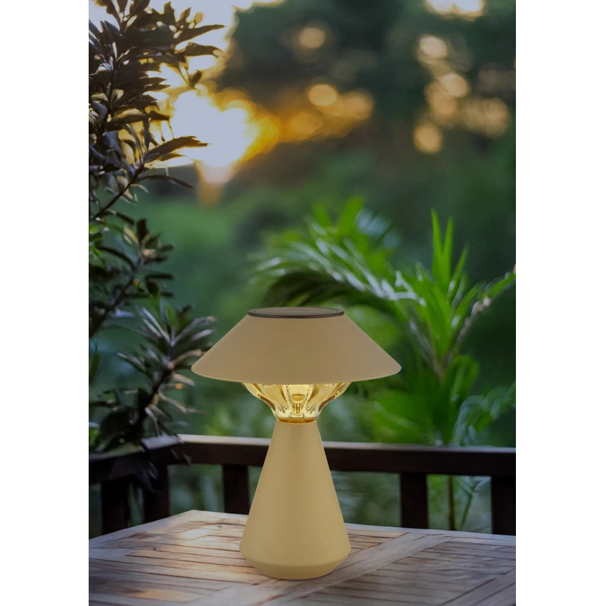 Globo - LED napelemes lámpa 10xLED/0,06W/1,2V IP44 600 mAh barna