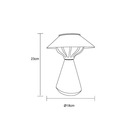 Globo - LED napelemes lámpa 10xLED/0,06W/1,2V IP44 600 mAh barna