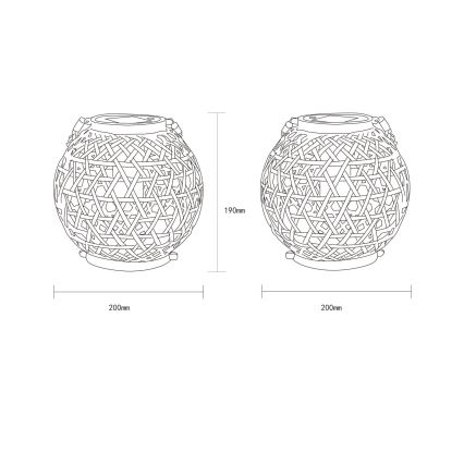 Globo - LED Napelemes lámpa LED/0,02W/3V IP44 300 mAh