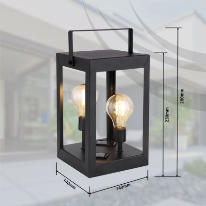 Globo - LED Napelemes lámpa 2xLED/0,06W/3V IP44