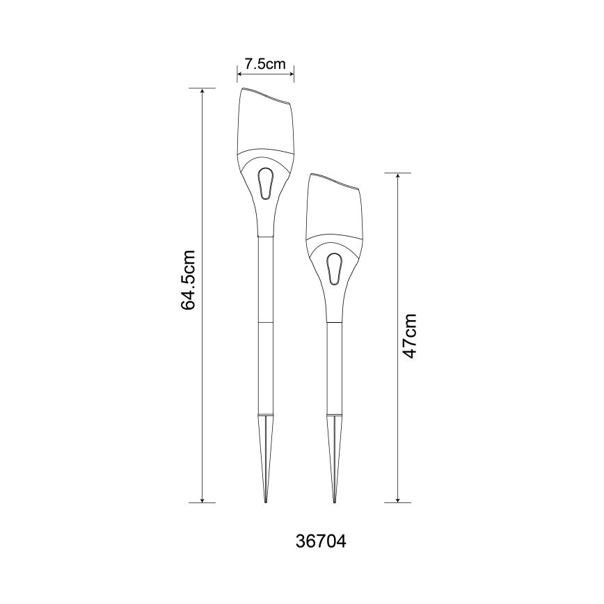Globo - LED Napelemes lámpa LED/2,4W/3V 1600K IP44