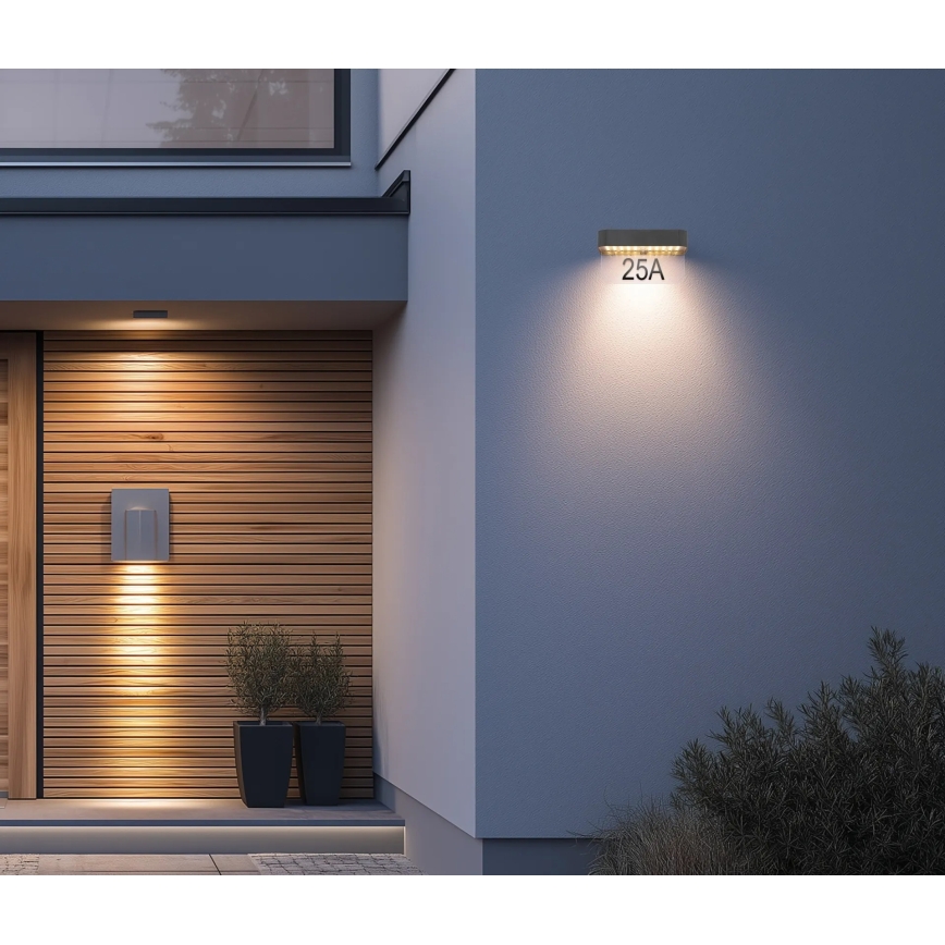 Globo - Napelemes LED házszám LED/6W/3,7V IP54 1800 mAh