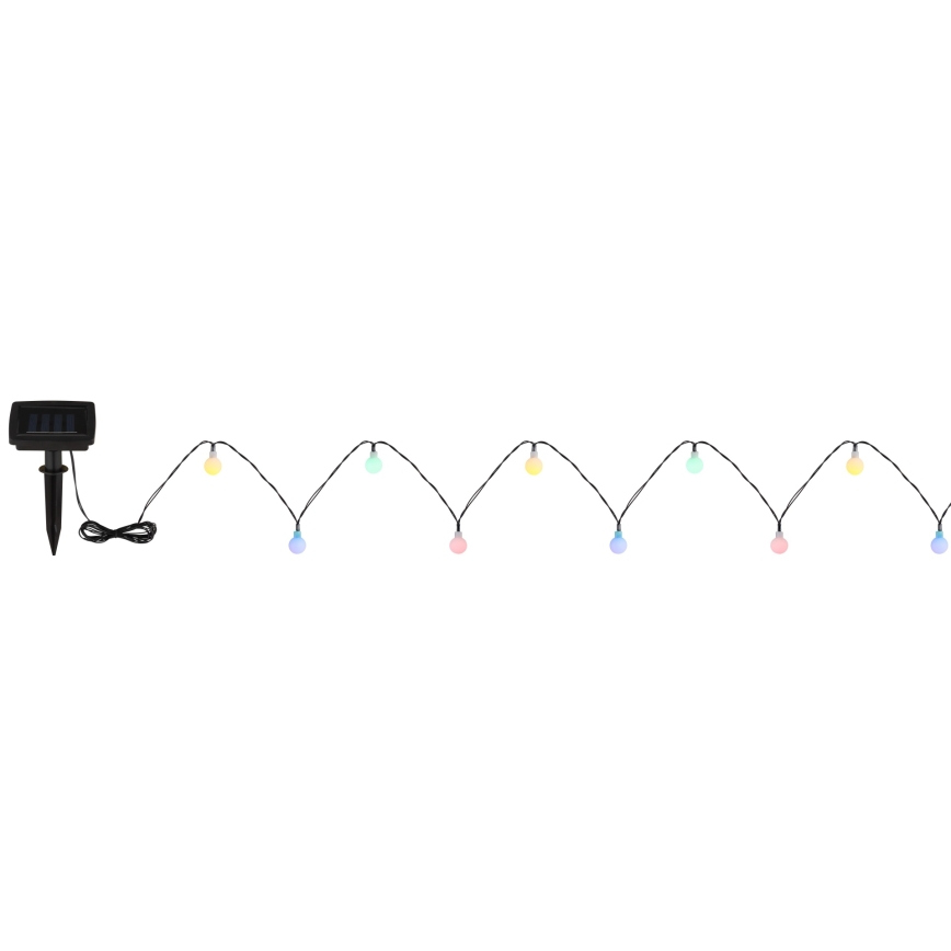 Globo - LED napelemes fényfüzér 20xLED/1,2V IP44 300 mAh 5,8 m