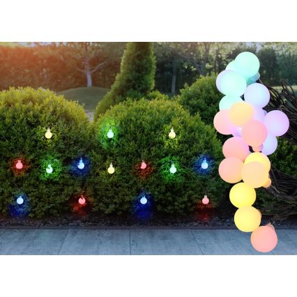 Globo - LED napelemes fényfüzér 20xLED/1,2V IP44 300 mAh 5,8 m