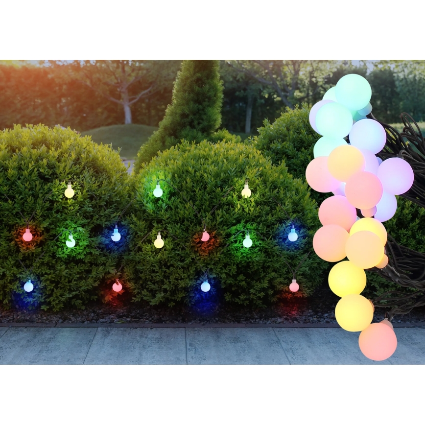 Globo - LED napelemes fényfüzér 20xLED/1,2V IP44 300 mAh 5,8 m