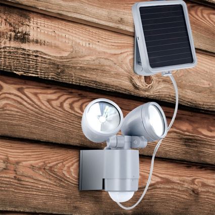 Globo 3715S - Napelemes érzékelős reflektor SOLAR 4xLED/0,5W/3V IP44