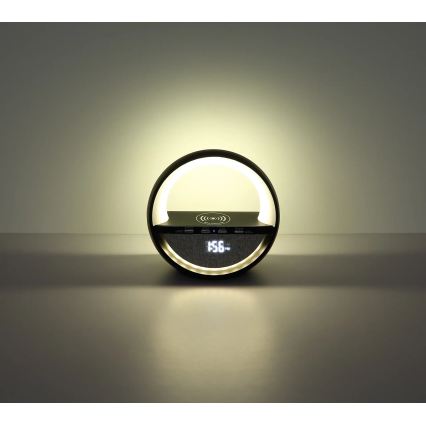 Globo - RGBW LED érintésvezérelt tölthető asztali lámpa hangszóróval és vezeték nélküli QI töltéssel LED/3,5W/5V 1800 mAh