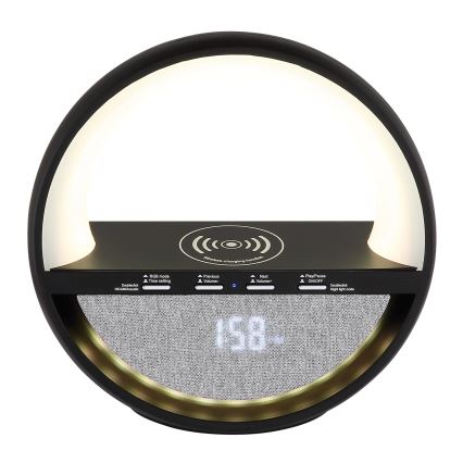 Globo - RGBW LED érintésvezérelt tölthető asztali lámpa hangszóróval és vezeték nélküli QI töltéssel LED/3,5W/5V 1800 mAh