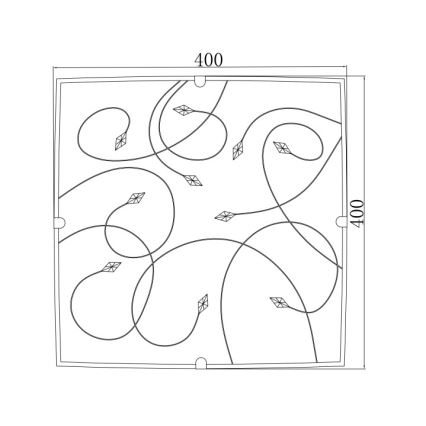 Globo - Mennyezeti lámpa 3xE27/60W/230V