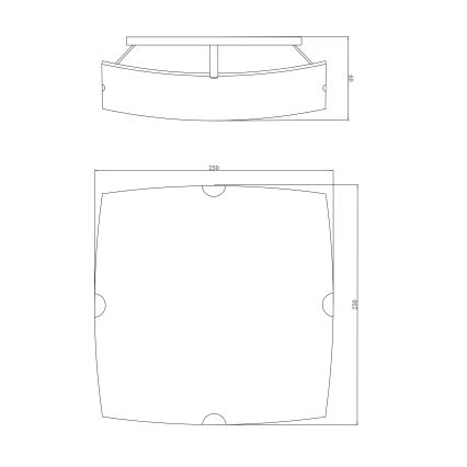 Globo - Mennyezeti lámpa 1xE27/60W/230V