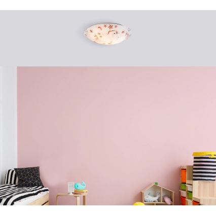 Globo - Gyerekszoba mennyezeti lámpa 2xE27ILLU/60W/230V, átm. 40 cm, unikornis