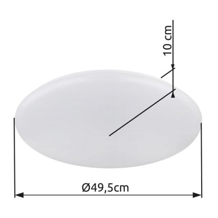 Globo - LED Mennyezeti lámpa LED/24W/230V átm. 49,5 cm fehér