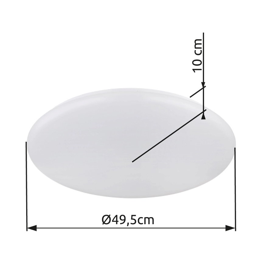 Globo - LED Mennyezeti lámpa LED/24W/230V átm. 49,5 cm fehér