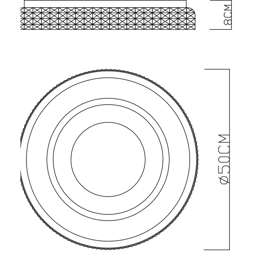 Globo - LED állítható fényerejű mennyezeti lámpa LED/52W/230V 2700-6000K + távirányító