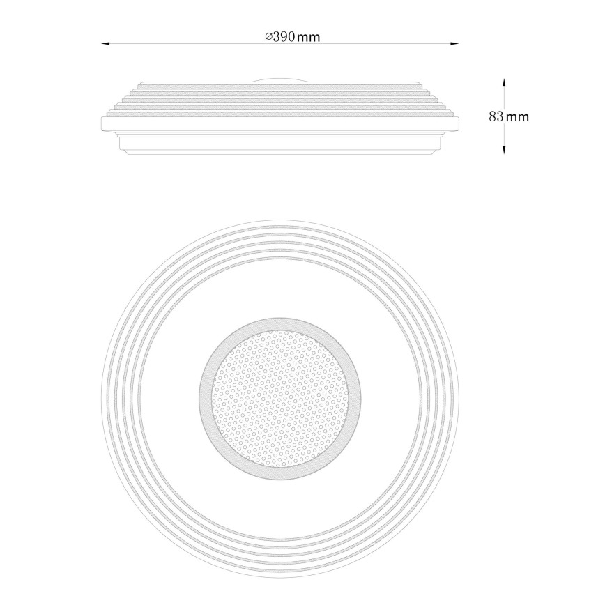 Globo - LED Dimmelhető mennyezeti lámpa LED/24W/230V 2700-6500K + távirányítás