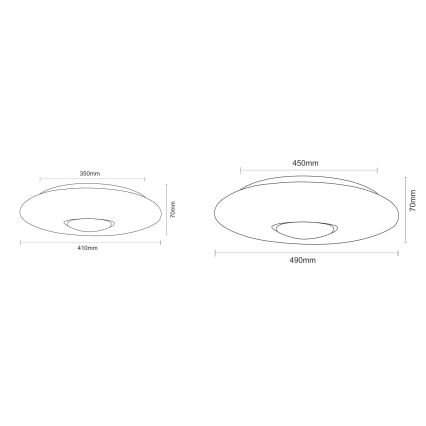 Globo - RGBW Dimmelhető mennyezeti lámpa LED/24W/230V 3000-6500K + távirányítás
