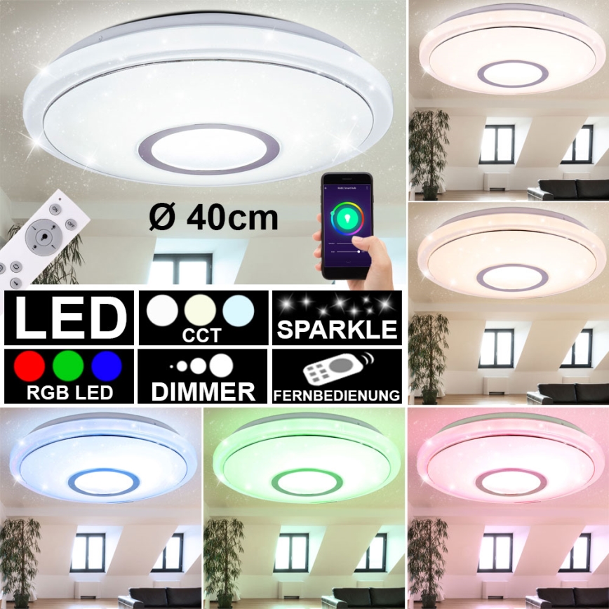 Globo - LED RGBW dimmelhető mennyezeti lámpa LED/16W/230V 2700-6500K WiFi Tuya + távirányító