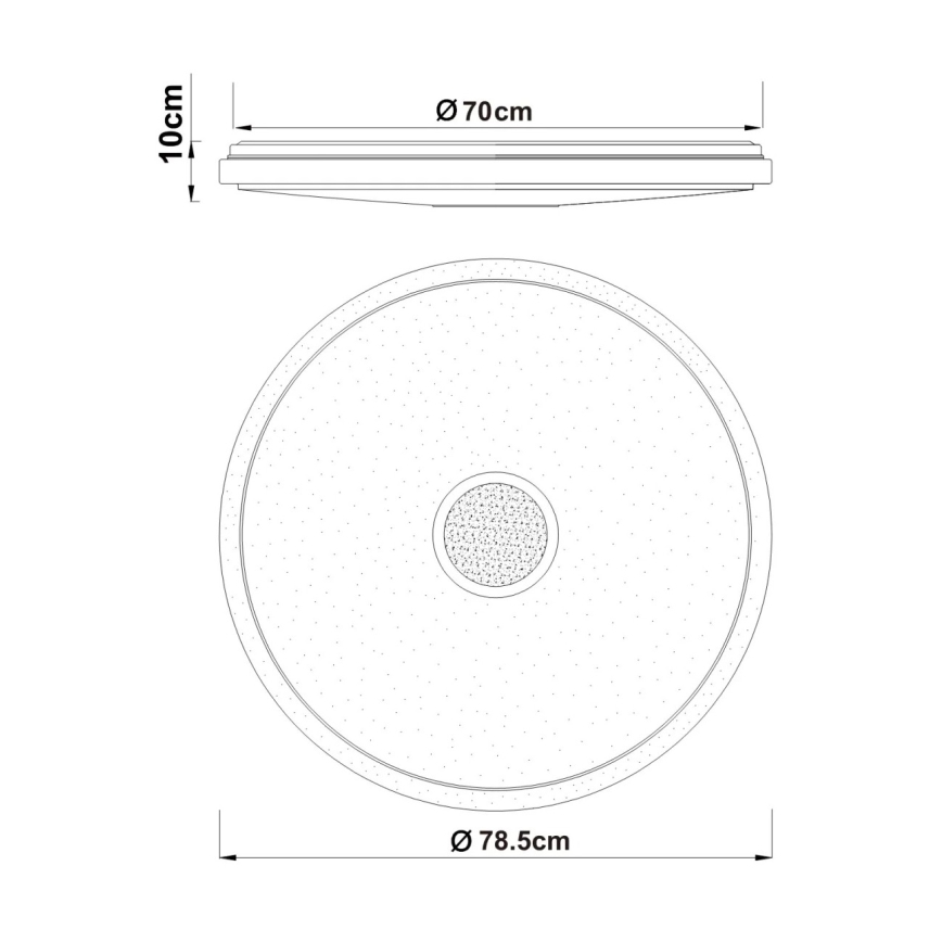 Globo - Dimmelhető LED mennyezeti lámpa LED/80W/230V 2700-6500K átm. 78,5 cm + távirányító
