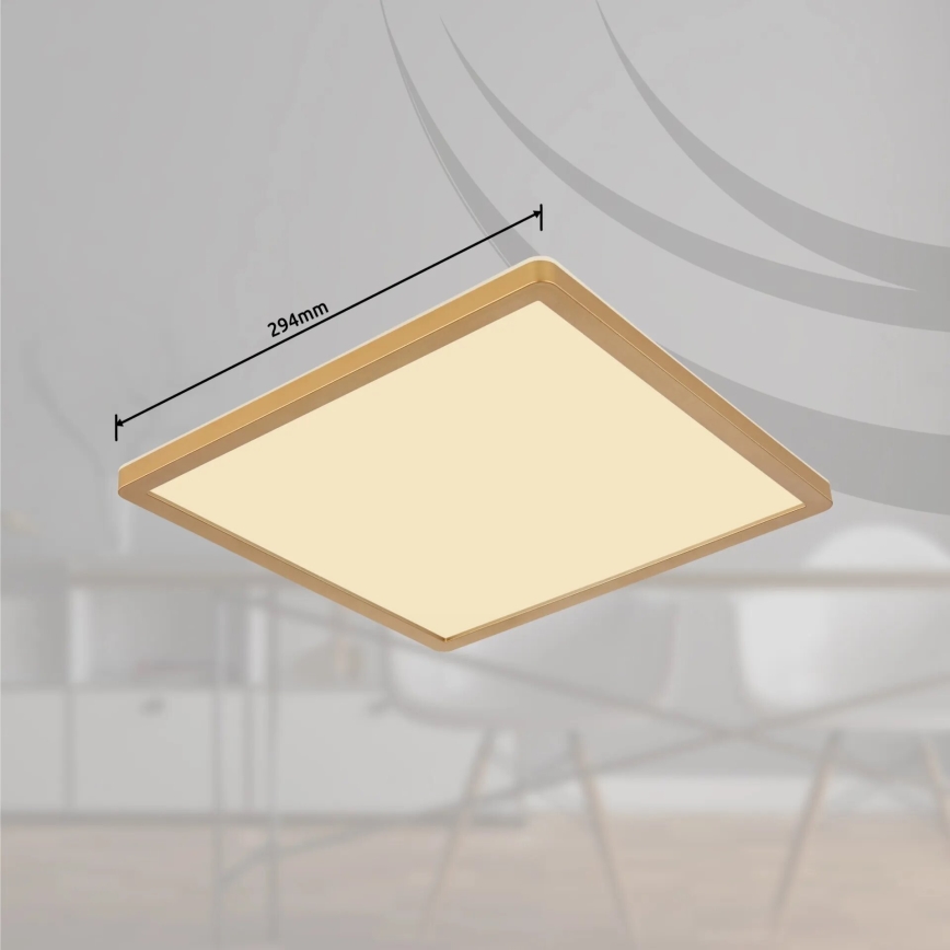 Globo - LED dimmelhető fürdőszobai lámpa LED/18W/230V 3000K IP44 29,4x29,4 cm réz