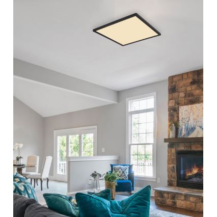 Globo - LED állítható fényerejű fürdőszobai mennyezeti lámpa LED/24W/230V 42x42 cm IP44 fekete