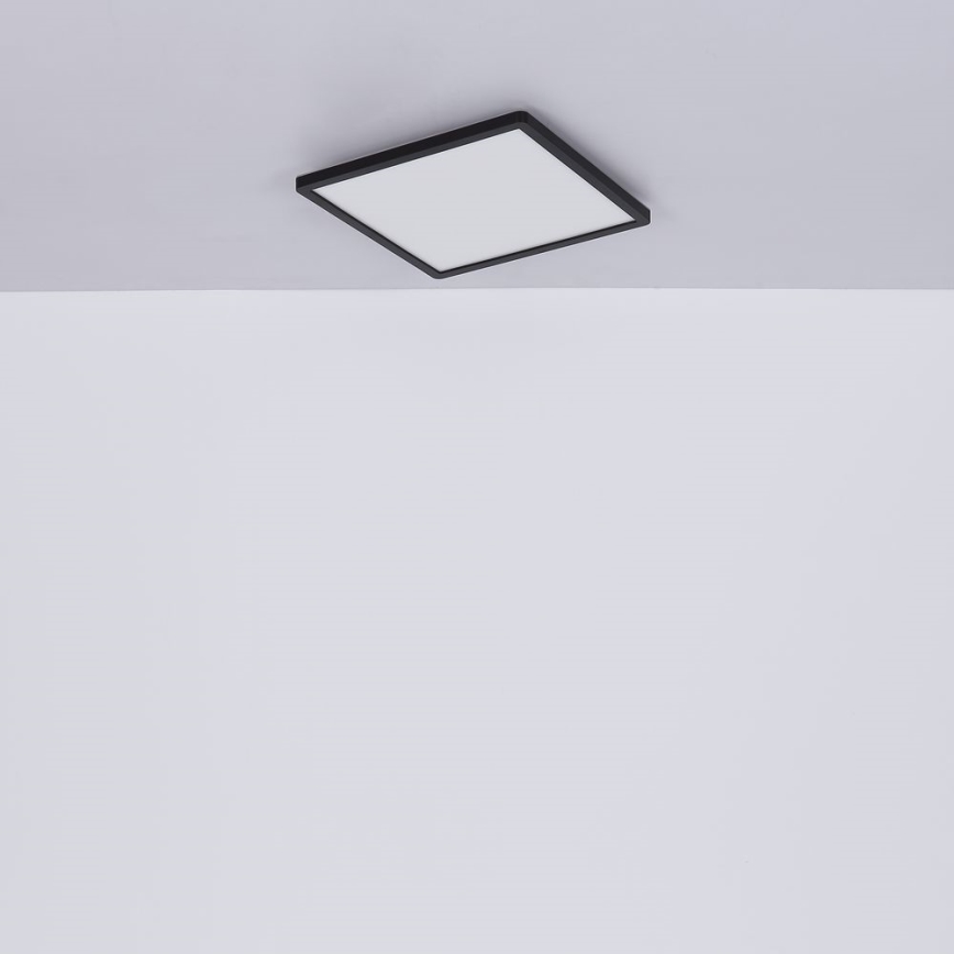 Globo - LED állítható fényerejű fürdőszobai mennyezeti lámpa LED/24W/230V 42x42 cm IP44 fekete