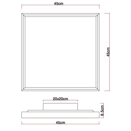 Globo - LED Mennyezeti lámpa LED/24W/230V 45cm 2700/4500/6500K