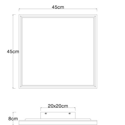 Globo - LED Dimmelhető mennyezeti lámpa LED/24W/230V 2700-6500K + távirányítás