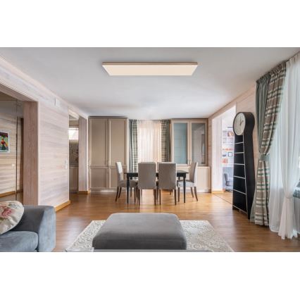 Globo - LED Dimmelhető mennyezeti lámpatest LED/36W/230V 2700-6500K barna/fehér + távirányító