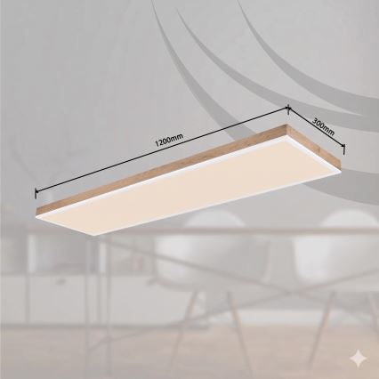 Globo - LED Dimmelhető mennyezeti lámpatest LED/36W/230V 2700-6500K barna/fehér + távirányító