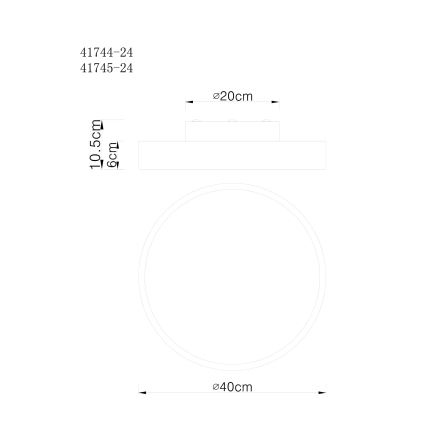 Globo - LED dimmelhető mennyezeti lámpa LED/24W/230V 3000-6000K + távirányító