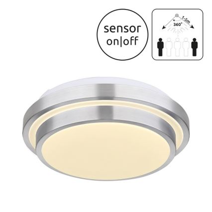 Globo - LED fürdőszobai mennyezeti lámpa érzékelővel LED/18W/230V IP44