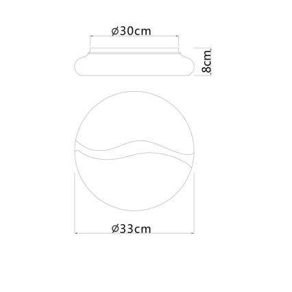 Globo - LED mennyezeti lámpa LED/24W/230V 3000/4200/6000K átm. 33 cm