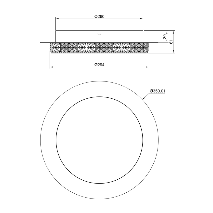 Globo - LED Kristály mennyezeti lámpa LED/18W/230V