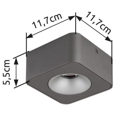 Globo - LED Mennyezeti lámpa LED/6,5W/230V 11,7x11,7 cm