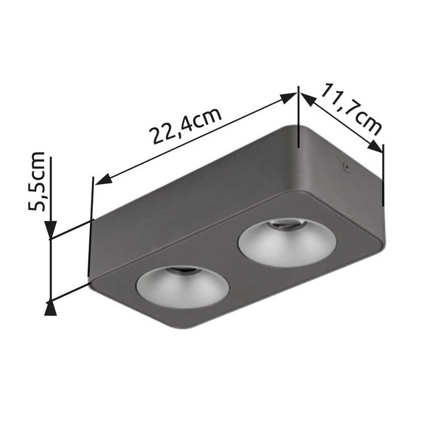 Globo - LED Mennyezeti lámpa LED/11W/230V 11,7x22,4 cm