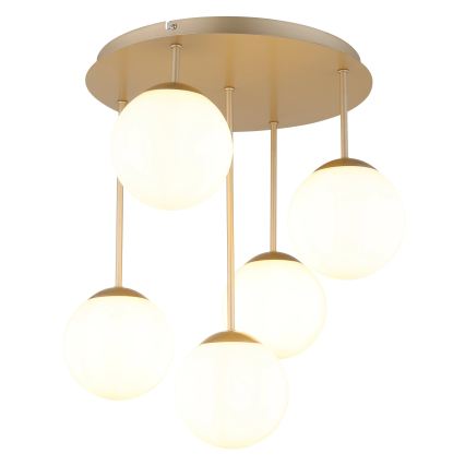 Globo - Felületre szerelhető csillár 5xE14/25W/230V sárgaréz