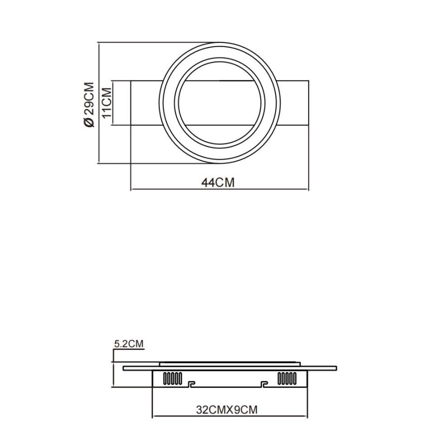 Globo - LED Mennyezeti lámpa LED/18W/230V barna