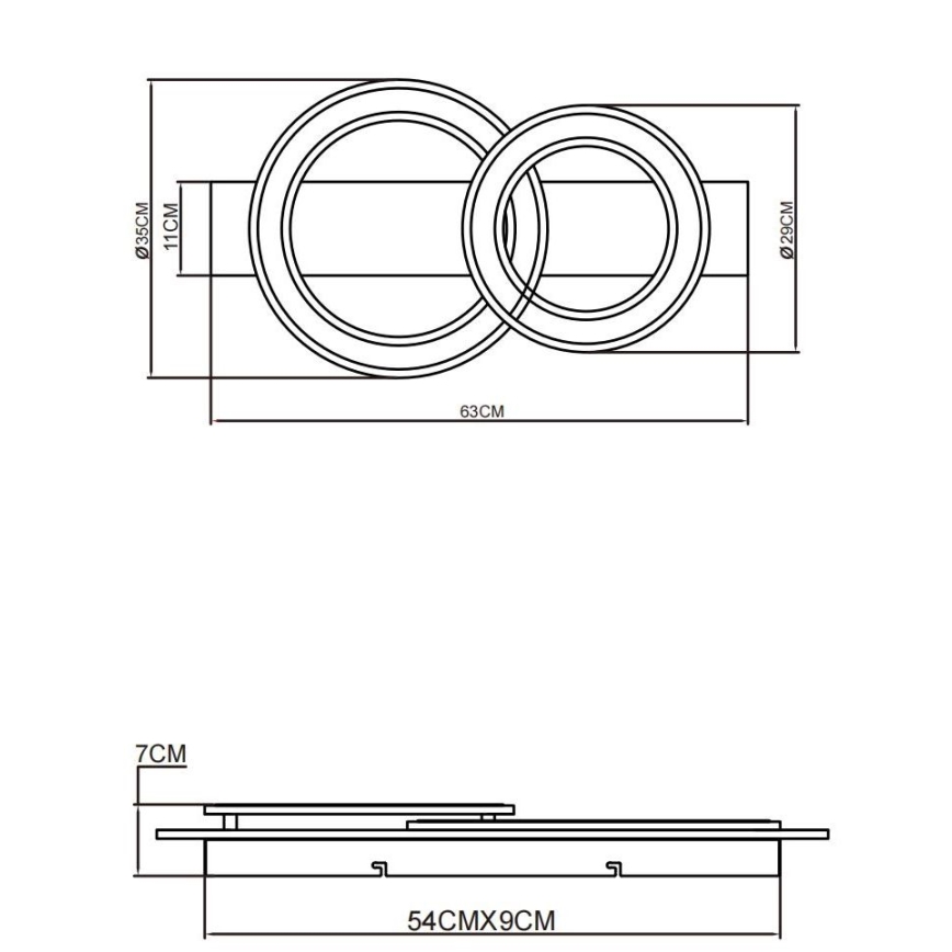 Globo - LED Mennyezeti lámpa LED/40W/230V barna