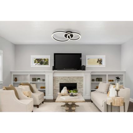 Globo - LED mennyezeti lámpa LED/30W/230V 2700/4500/6500K átm. 33x50 cm fekete