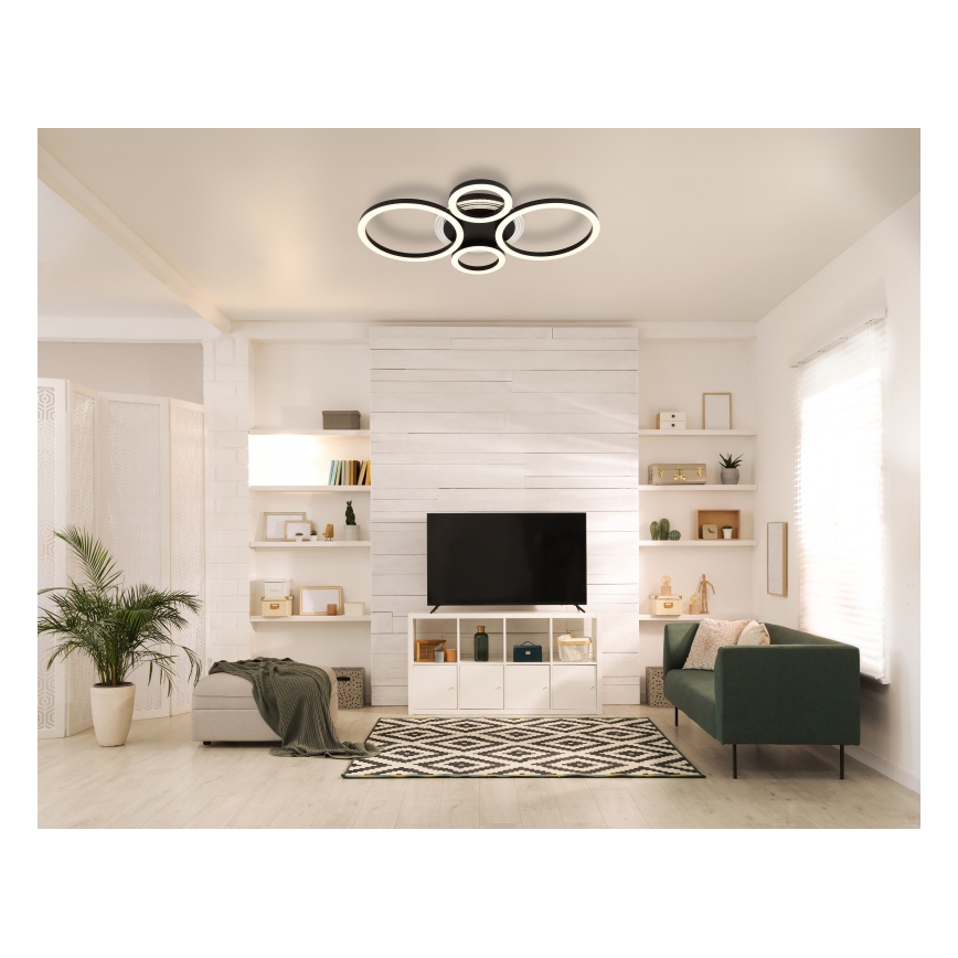 Globo - LED mennyezeti lámpa LED/40W/230V 2700/4500/6500K átmérő 35,5x53 cm fekete