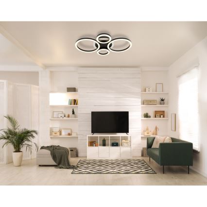 Globo - LED mennyezeti lámpa LED/40W/230V 2700/4500/6500K átmérő 35,5x53 cm fekete