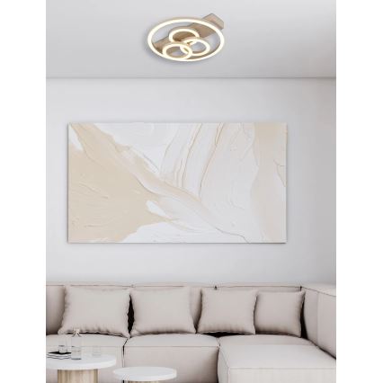 Globo - LED fényerőszabályozható mennyezeti lámpa LED/40W/230V 2700-6500K átm. 35x33 cm bézs + távirányító