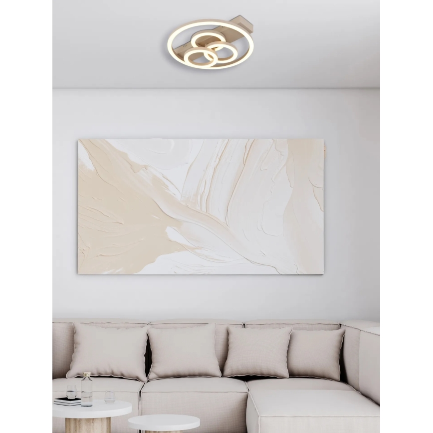 Globo - LED fényerőszabályozható mennyezeti lámpa LED/40W/230V 2700-6500K átm. 35x33 cm bézs + távirányító